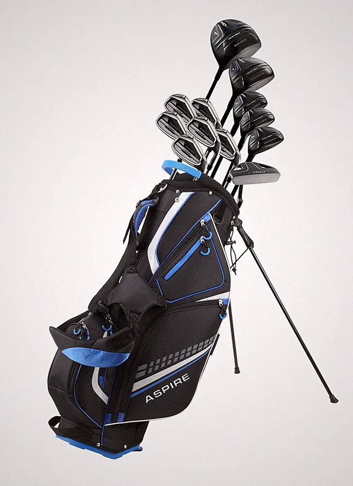 Aspire PRO-X 19 Piece Men's Complete Right Hand Golf Club Set - Reg & Tall Sizes