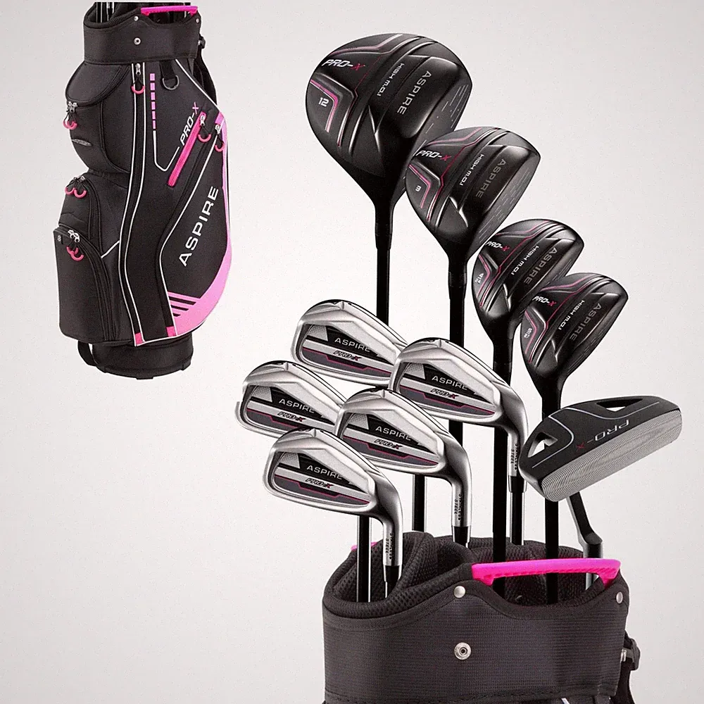 Aspire PRO-X Women's Golf Club Set Regular Size Pink