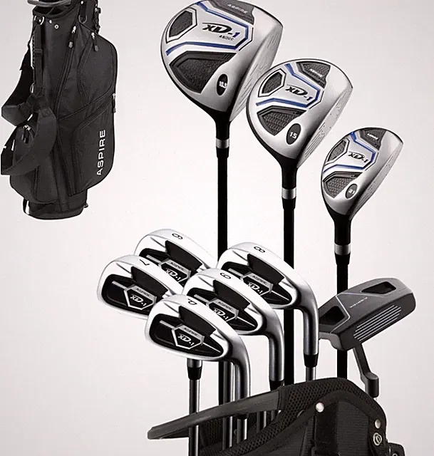 Aspire XD1 Men’S 14-Piece Golf Set – 460Cc Titanium Driver, Wood, Hybrid, 6-PW I