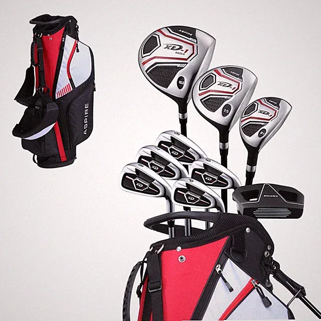 Aspire XD1 Senior Men's 14-Piece Golf Set RH Titanium Driver Bag