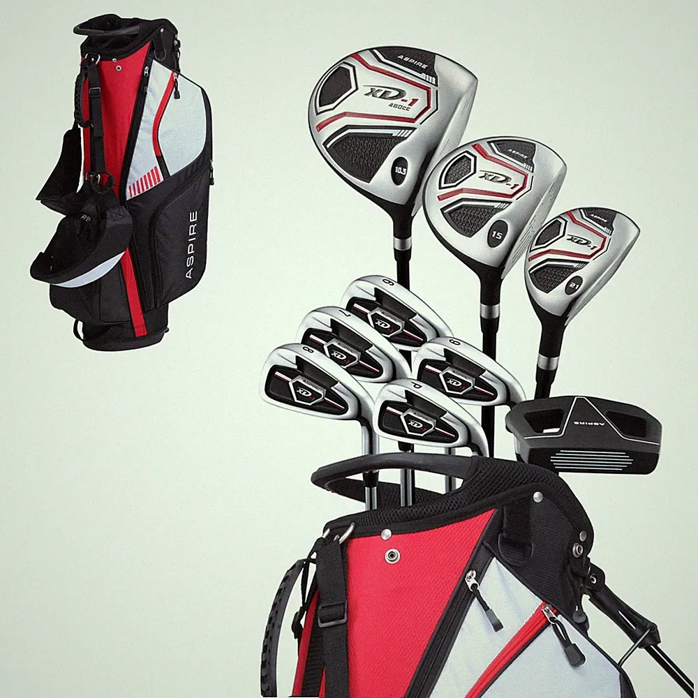 Aspire XD1 Senior Men's 14-Piece Golf Set RH Titanium Driver Bag
