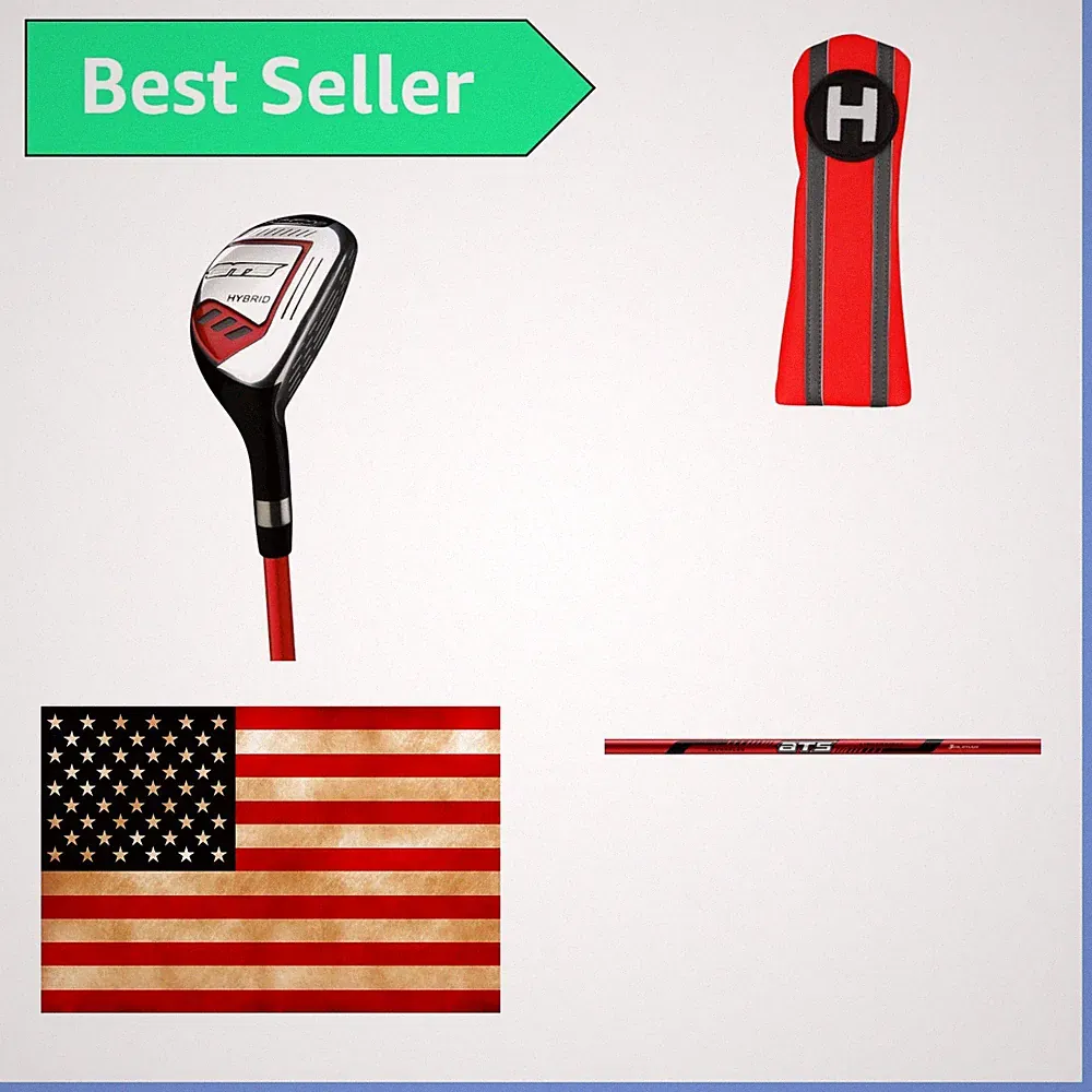 ATS Junior Boys' Red/Black Series Individual Golf Clubs Ages 9-12