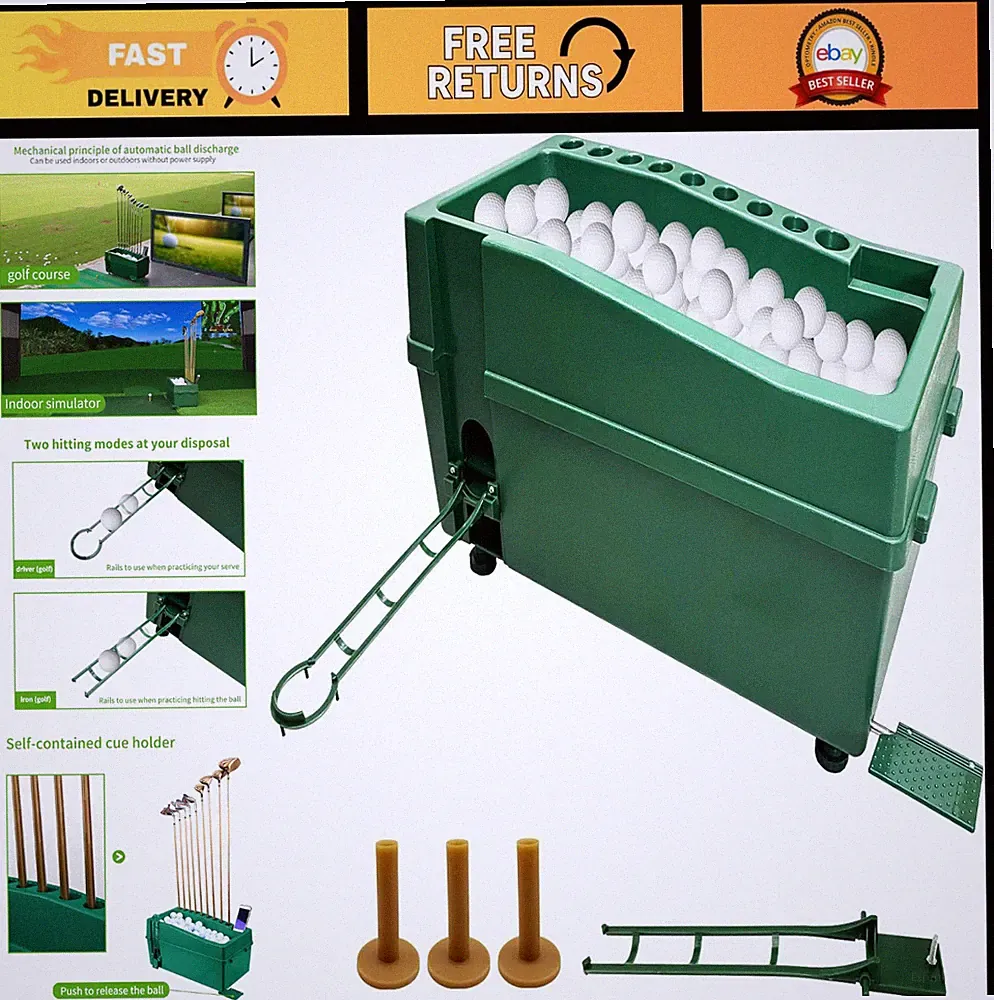 Automatic Golf Ball Driver for Indoor Simulators & Driving Range - Tee Machine