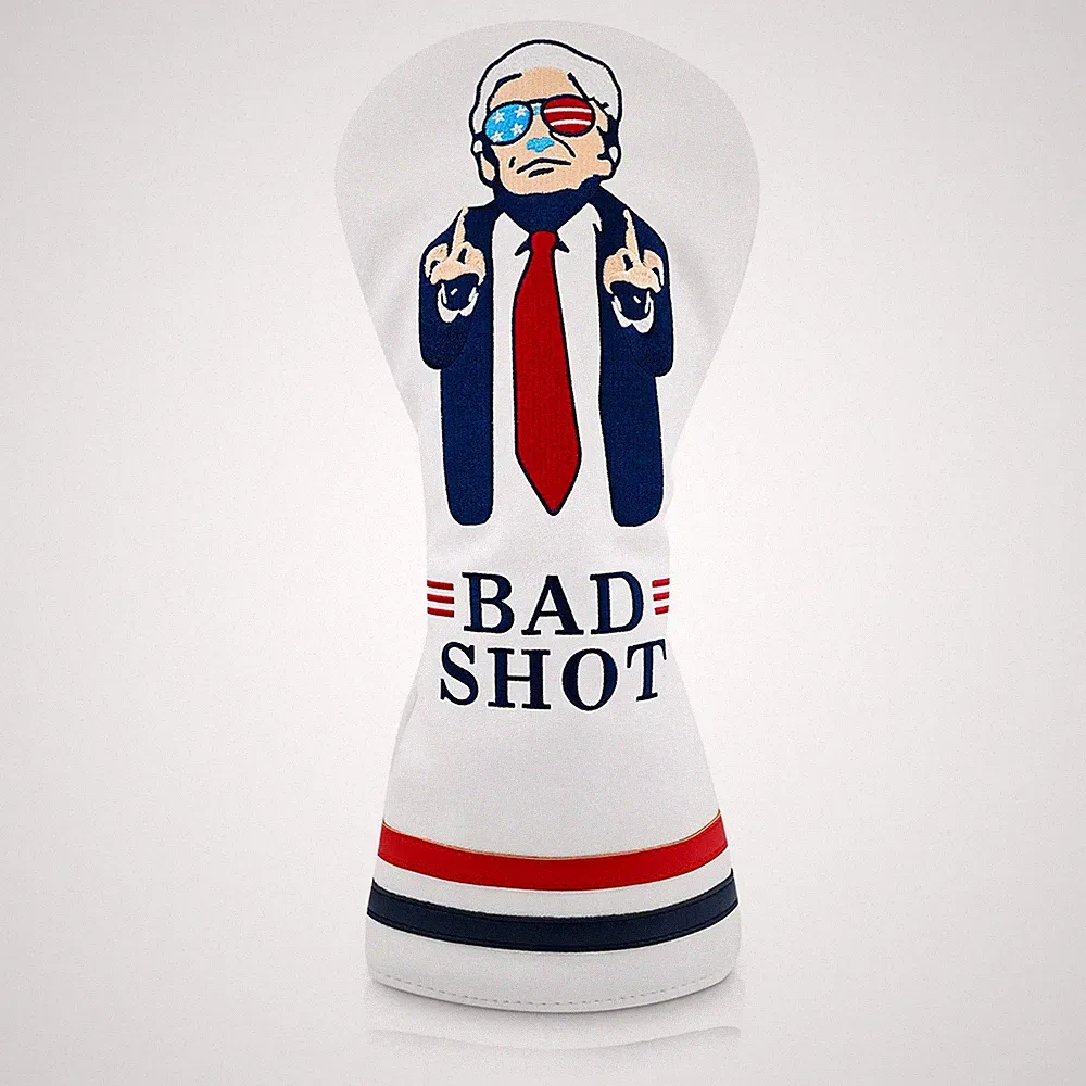 BAD SHOT Head Cover – Funny Trump Golf Headcover for Drivers, Patriotic Golf