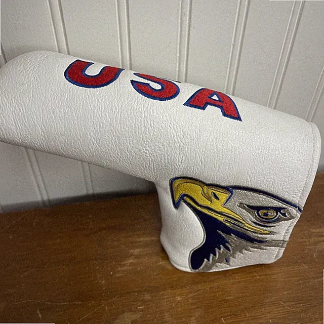 Bald Eagle USA Flag PUTTER HEADCOVER Blade fits Odyssey Scotty Cameron EUC