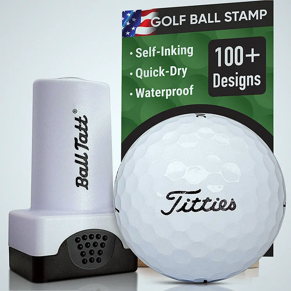 Ball Tatt - Titties Golf Ball Stamp Marker Quick-Dry Self-Inking Ball Stamp