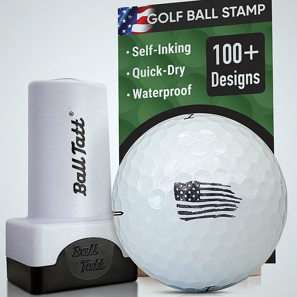 Ball Tatt - USA Flag Golf Ball Stamp Marker Quick-Dry Self-Inking Ball Stamper