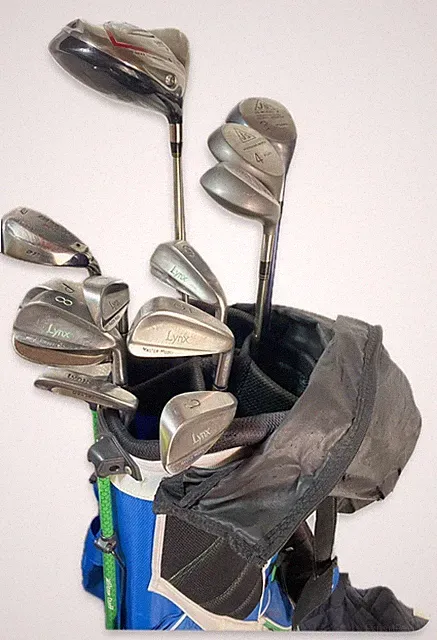 LYNX WILSON Men's Golf Club Set with Caddy Bag