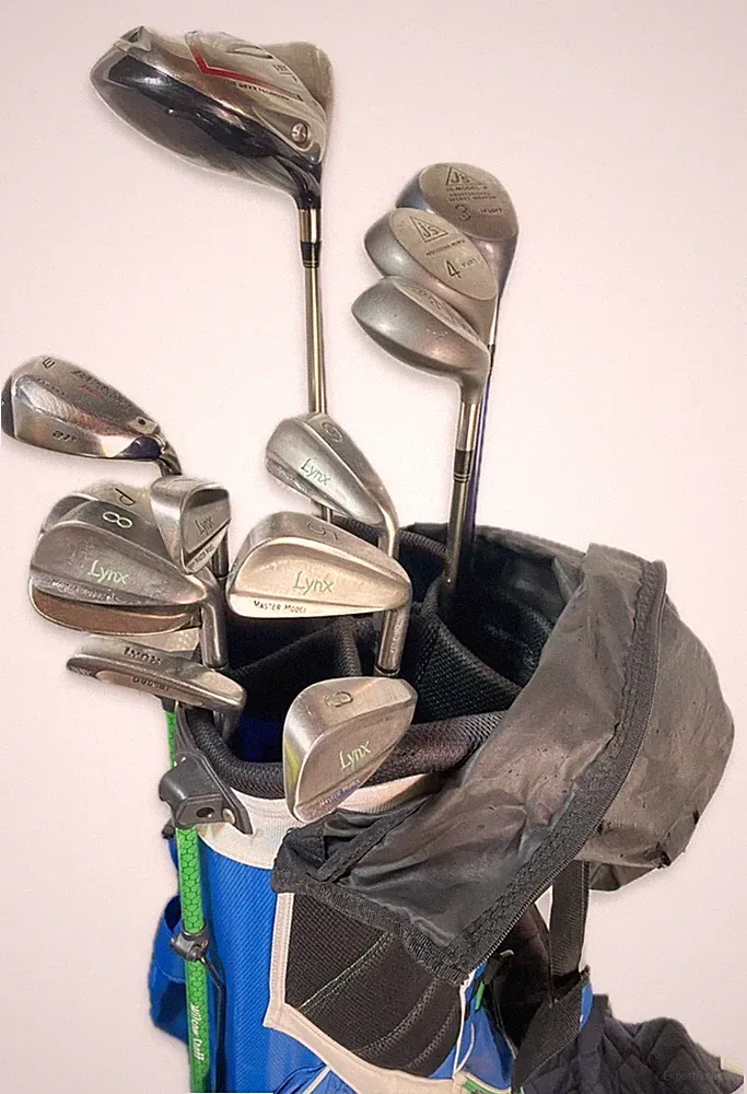 LYNX WILSON Men's Golf Club Set with Caddy Bag