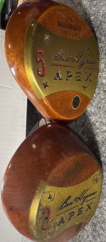 Ben Hogan Apex Persimmon Fairway Woods Set 3 & 5. USED