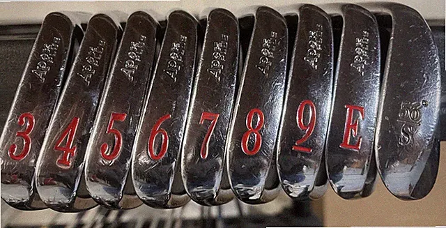 Ben Hogan Apex Plus Irons 3-E, SW, Apex 4 Stiff Shafts, Original Ben Hogan Grips