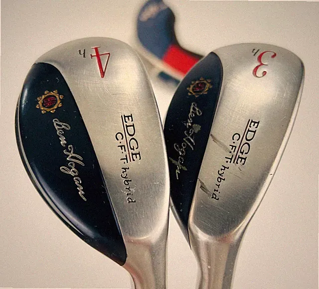 Ben Hogan CFT 3 & 4 Hybrid Set 21° 24° Steel R Flex w Headcover Golf Clean