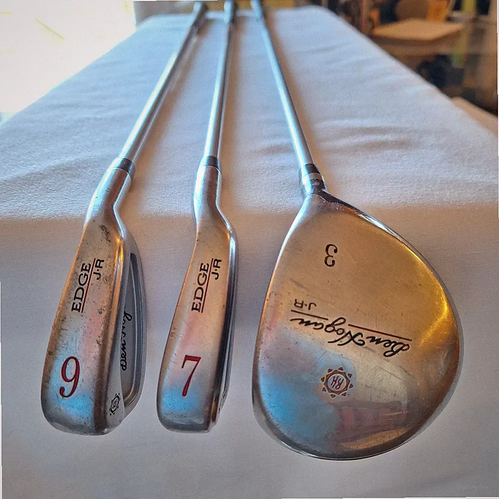Ben Hogan Edge Jr Golf Clubs Set Of 3: 33" Driver 28" 7 Iron 27" 9 Iron RH