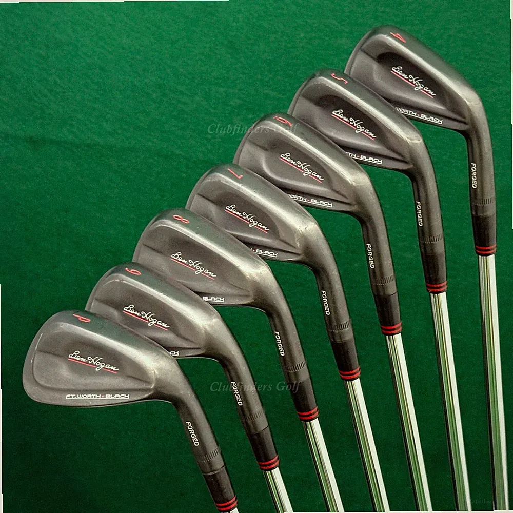 Ben Hogan Ft Worth Black Forged 2018 4-PW Iron Set Dynamic Gold S300 Steel Stiff