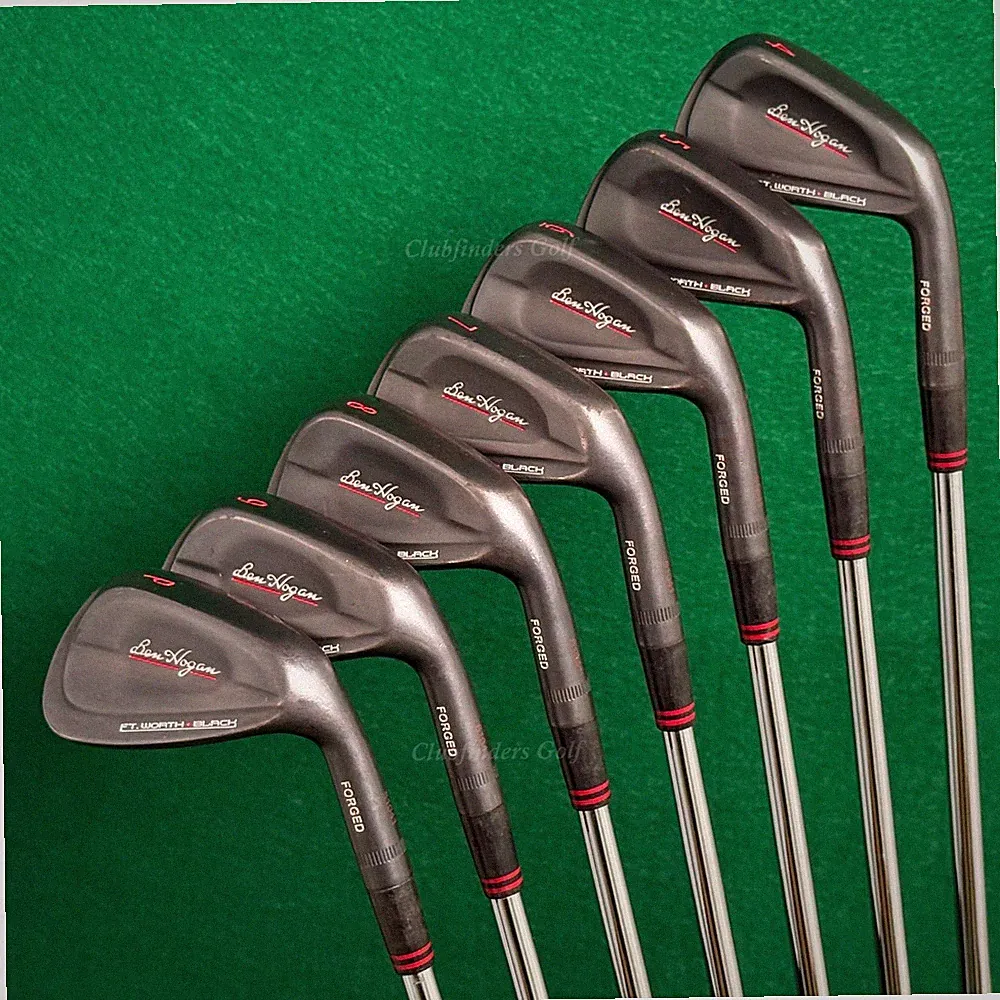 Ben Hogan Ft Worth Black Forged 2018 4-PW Iron Set Dynamic Gold S300 Steel Stiff