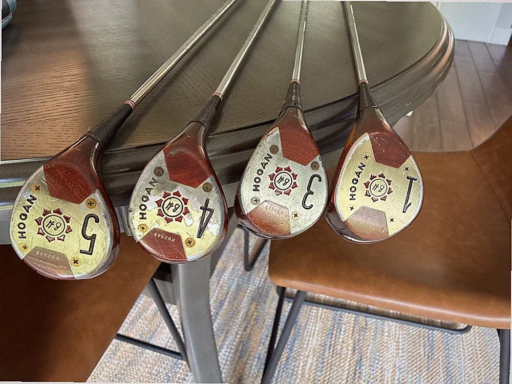 Ben Hogan Persimmon Wood Set 1,3,4,5.