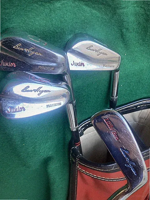 Ben Hogan Precision Junior 5-7-9 Utility Wedge & Putter. Red Junior Bag USA