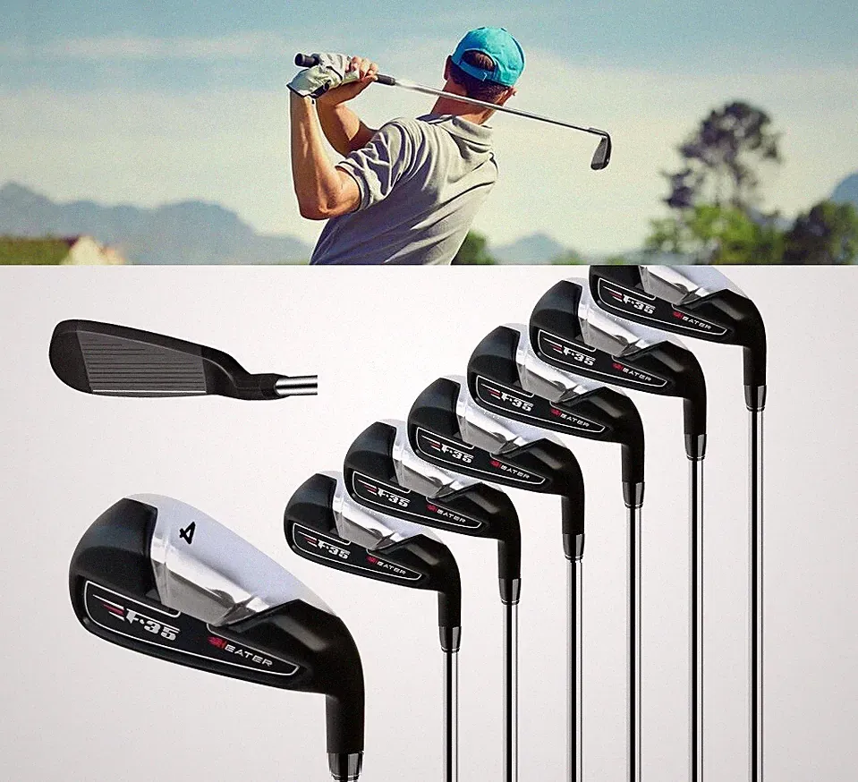 BiG Tall Men +2" custom X-long IRON 4-5-6-7-8-9-PW+SW SET STEEL STIFF JUMBO GRIP
