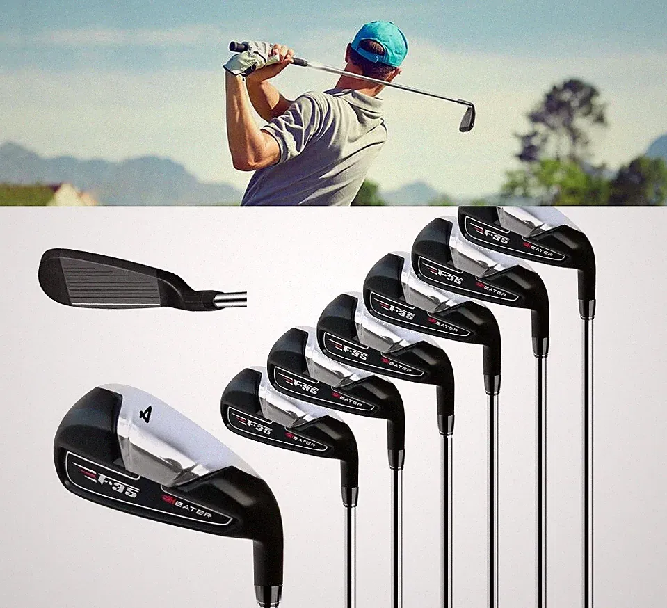 BiG Tall Men's XL+2" longer IRON Set 4-PW for 6'2"-6'10" STEEL STIFF Jumbo Grips