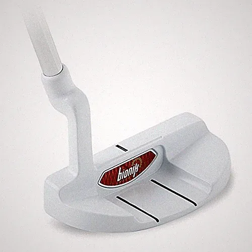 Bionik 105 White Golf Putter Right Handed Semi Mallet Style 36" for Tall Men's