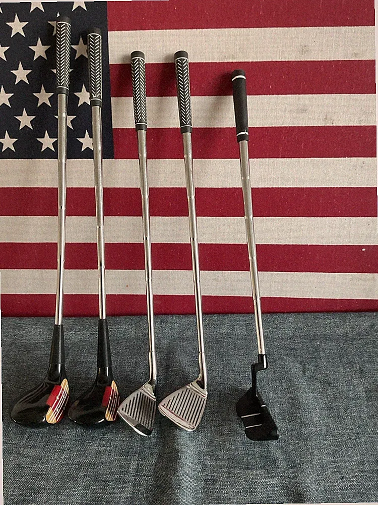 Birdy Mini Golf Club Set Salesman Sample Irons, Woods & Putter Driver Vintage