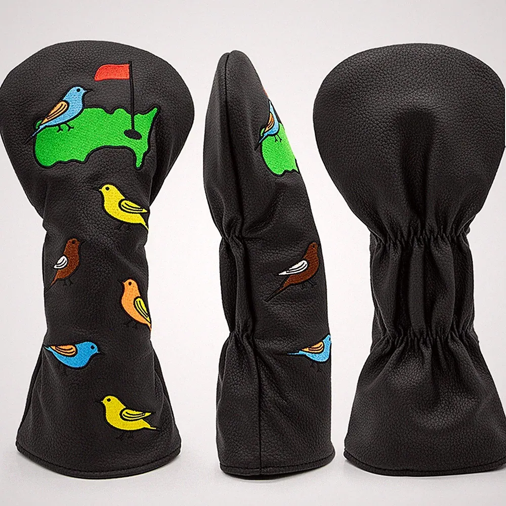 Black Durable Birdies Golf Club Headcover Driver Fairway Wood Hybrid 13H Choose