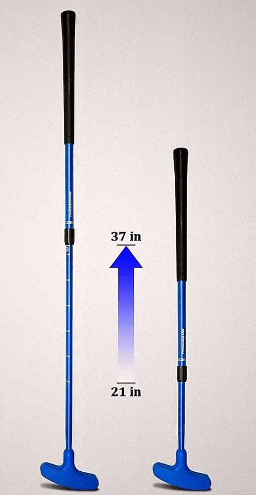 Blue THIODOON Two-Way Golf Putter Adjustable for Kids and Adults Left/Right Hand