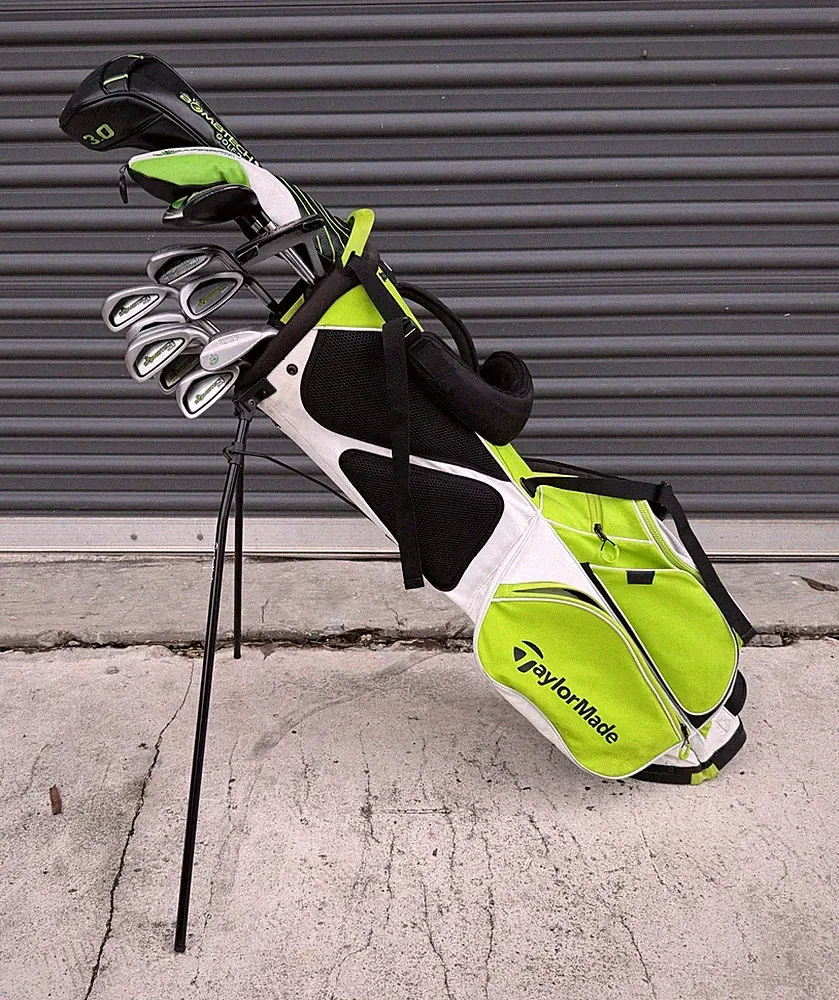 BomberTech Golf 15 Club Set W/ TaylorMade Flex Tech Lite Bag Right Hand