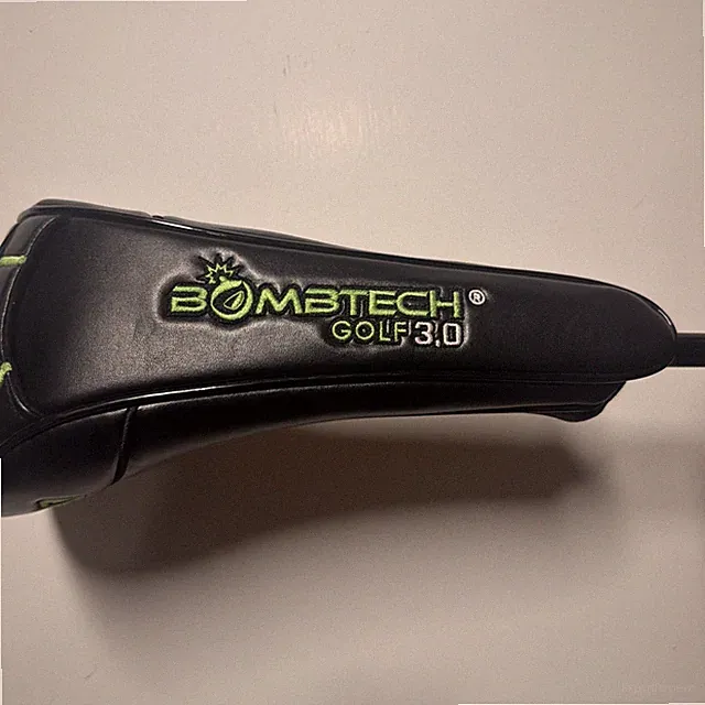 Bombtech Golf 3.0 Driver #1 Golf Head Cover Zipper Closure Black Green Very Good