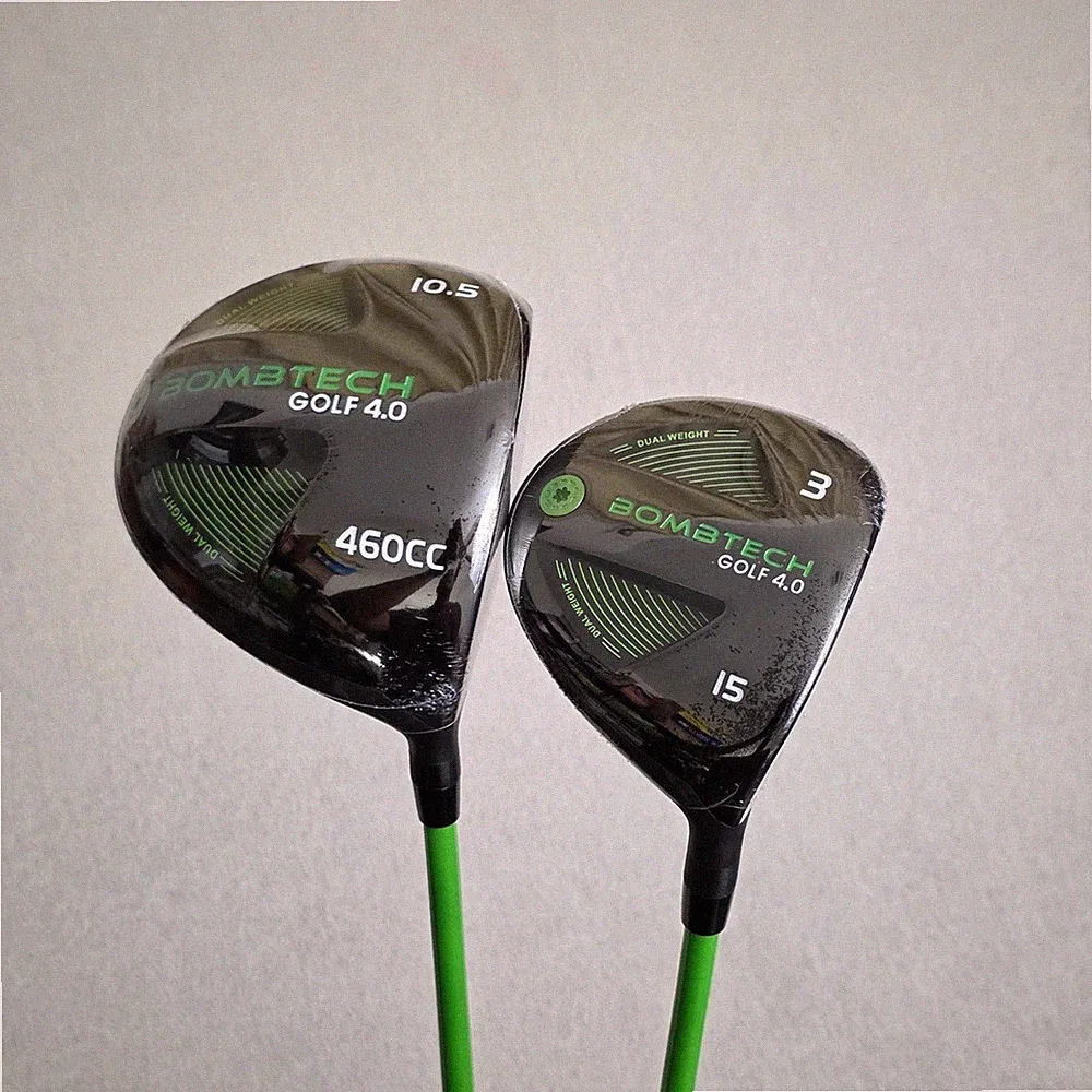 Bombtech Golf 4.0 Driver 10.5° 460cc + 3 Wood 15° Mens RH Graphite Green Set