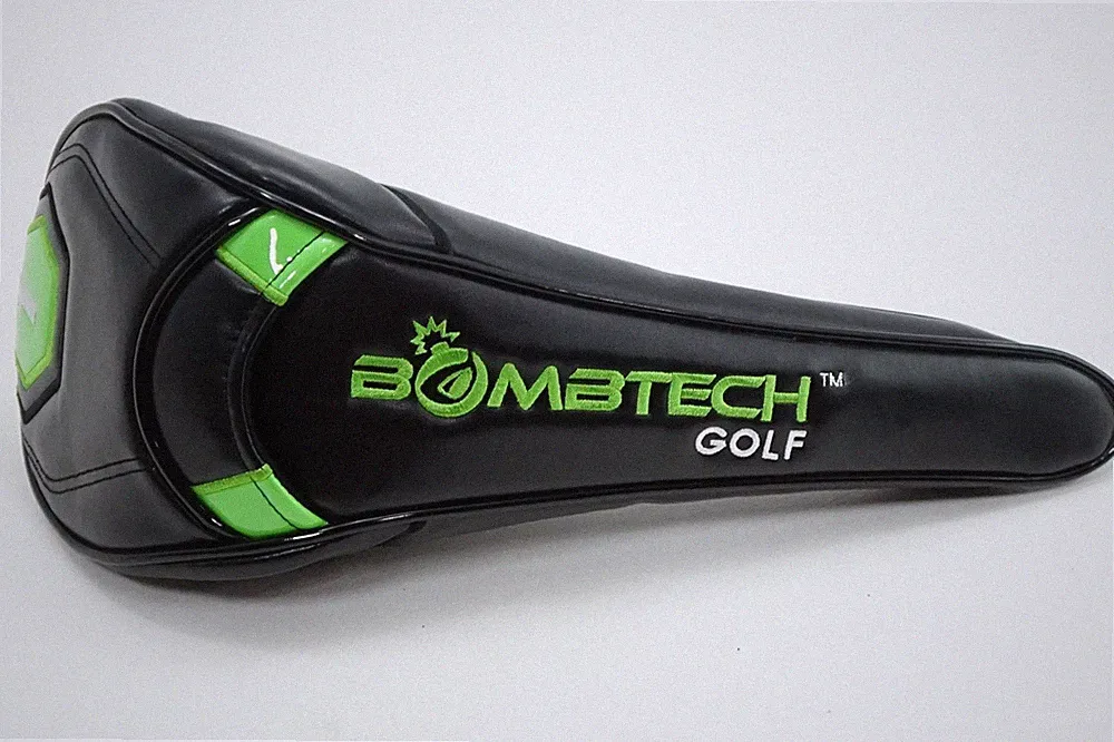 Bombtech Golf Golf Driver Headcover Grenade Black/Green Head Cover Good *B2