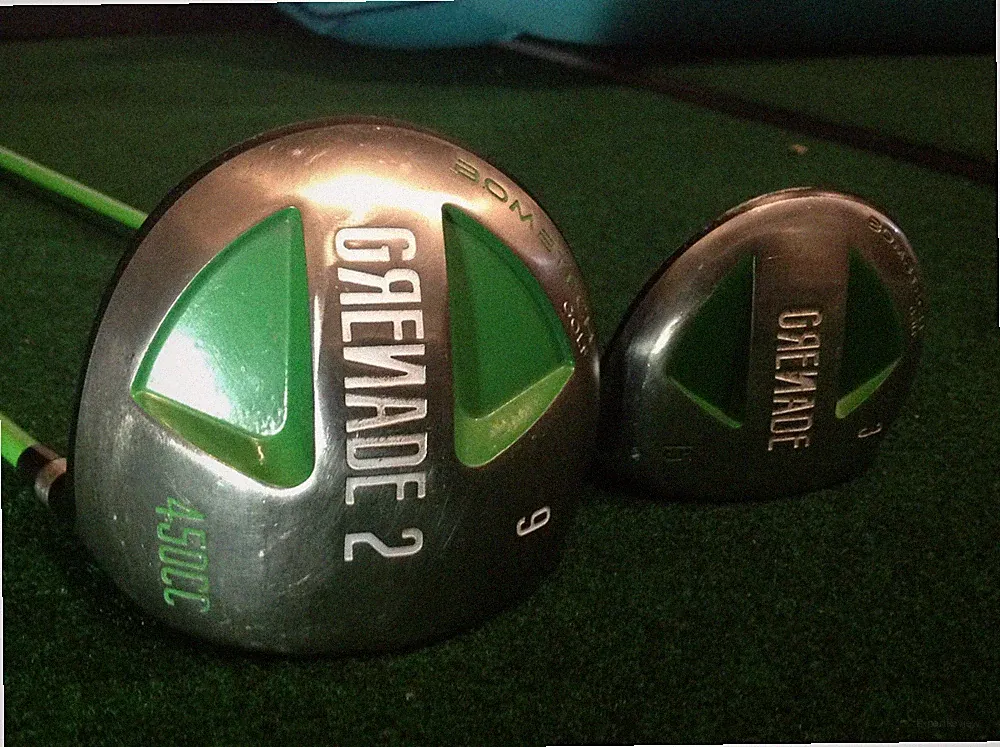 Bombtech Golf Grenade 2 450cc 9* Driver + 15* 3 Fairway Wood-Graphite Stiff Flex