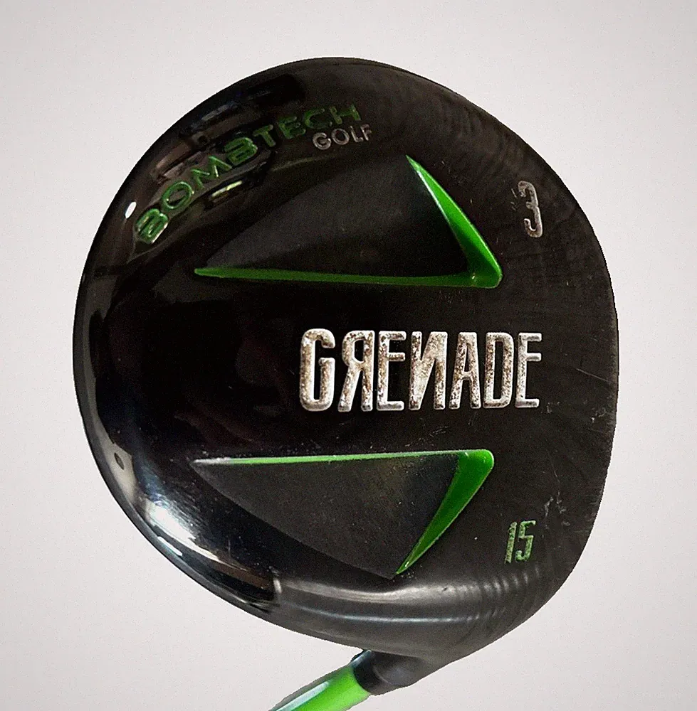 Bombtech Grenade R Flex Steel Shaft 15* 3 Wood 43.5 Inches. Good!