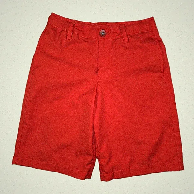 Boys Under Armour Medal Play Golf Shorts Red Medium 25x9 Adjustable Waist