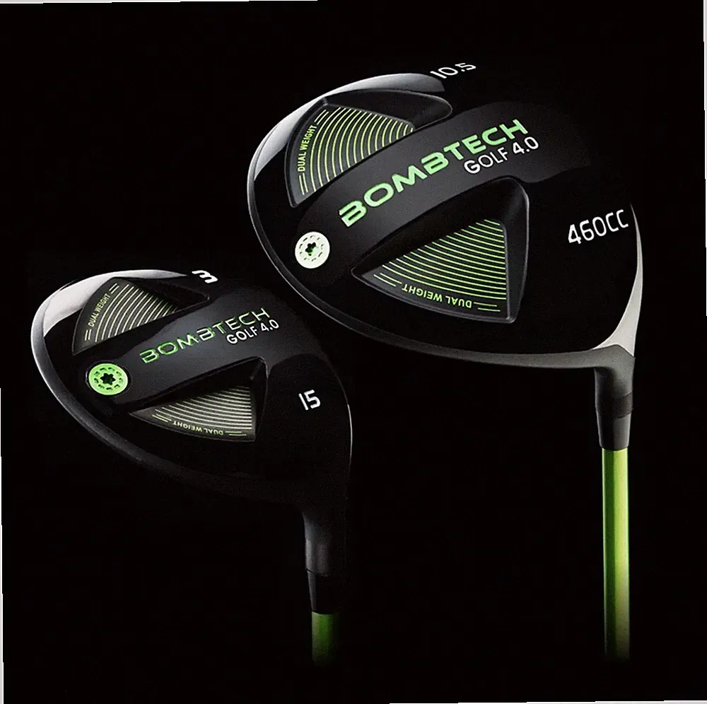 Brand New BombTech Golf 4.0 Driver & 3-Wood Set – Black Regular Flex (Sealed)