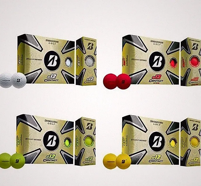 Brand New Bridgestone E12 Contact Golf Balls White, Red, Yellow, Green