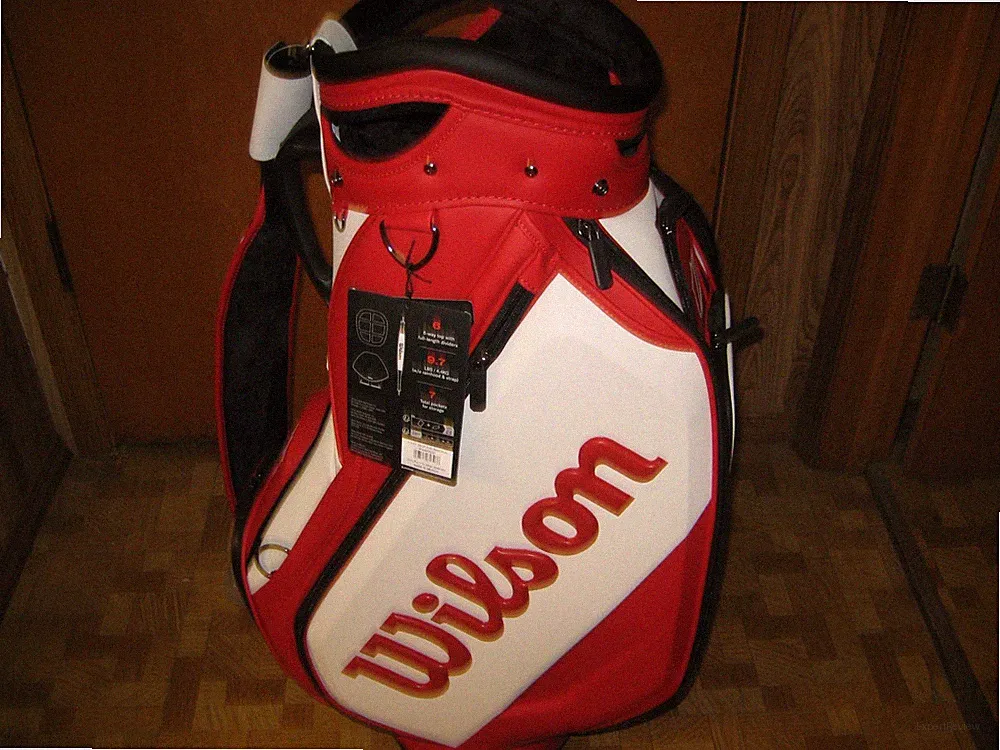BRAND NEW Wilson Staff Tour Cart Bag 10.5 inch 6 way top Red / White