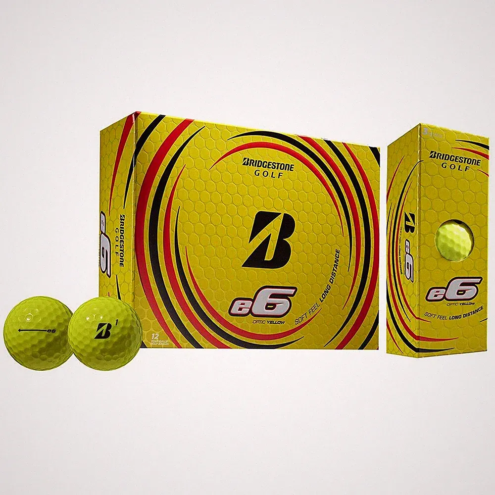BRIDGESTONE 2021 e6 Golf Balls (One Dozen), Yellow