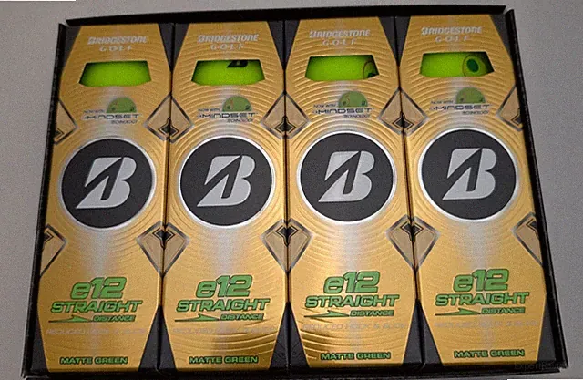 Bridgestone e12 Straight Green Golf Balls 1 Dozen Mindset Tech NIB
