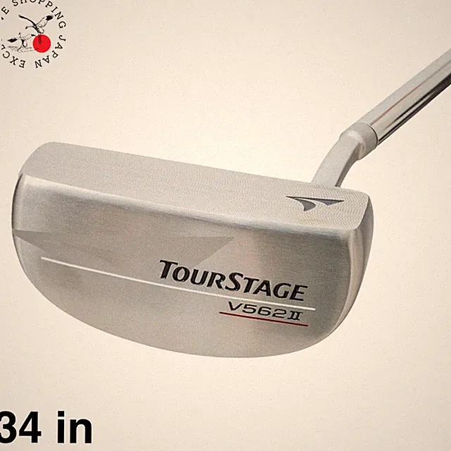 BRIDGESTONE Golf TOURSTAGE V562II Mid Mallet Putter Club Original Steel Shaft RH