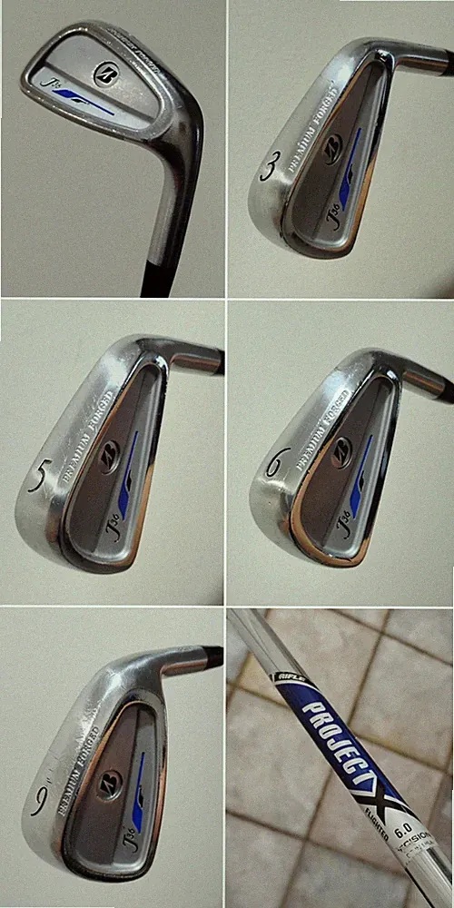 Bridgestone J36 Stiff Steel Golf Club Iron Set - 3i, 5i, 6i, 9i -- FREE SHIPPING