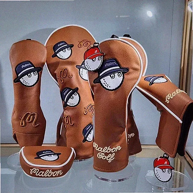 Brown Green Classic Golf Club Cover Driver Wood Hybrid Putter Cover 135UT Magnet