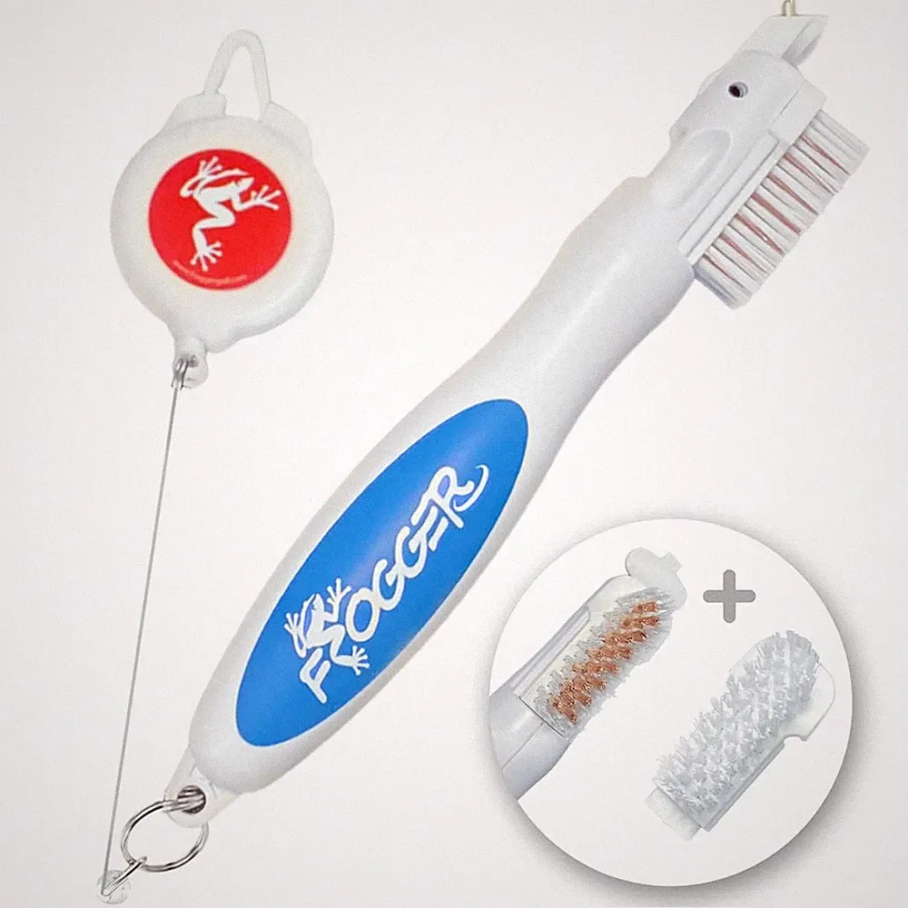 BrushPro Golf Club Cleaner with Ergonomic Grip and 2.5 ft. Retractable Cord,...