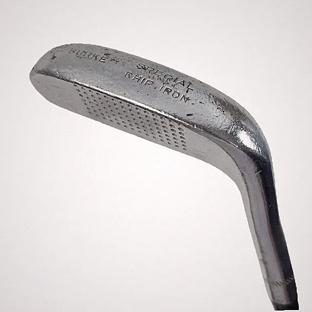 Burke Special Chip Iron Putter Heel Shafted Blade Steel 35" RH
