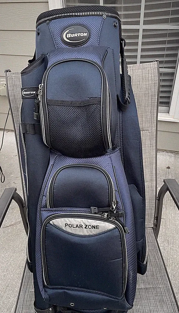 Burton Staff Cart Golf Bag 13-way Dividers & Rain Cover Nice Bag Gently Used