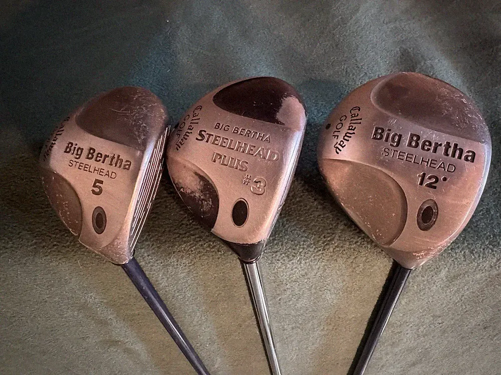 Callaway Big Bertha Steelhead 1, 3, & 5 woods RH Ladies Golf Clubs. See comments