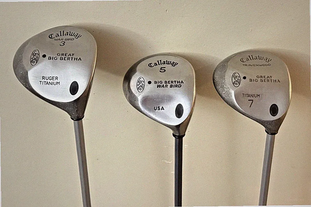 Callaway Big Bertha War Bird 3, 5 & 7 Woods Graphite Shaft Lite Mens Senior Flex