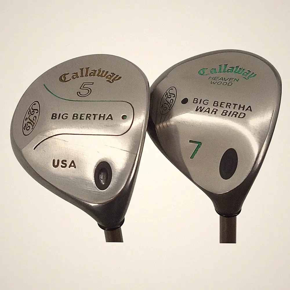 Callaway Big Bertha & War Bird 5 & 7 Fairway Woods Golf Clubs RH 41.5" Bundle