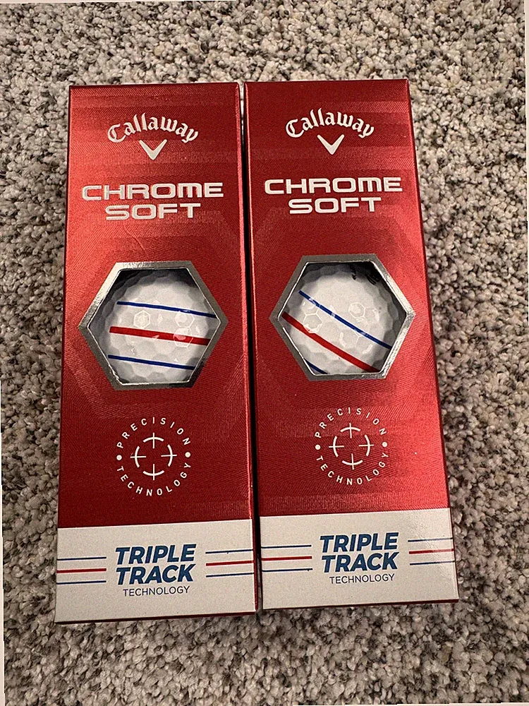 Callaway Chrome Soft Golf Balls 2 Boxes Triple Track Tour Precision Performance