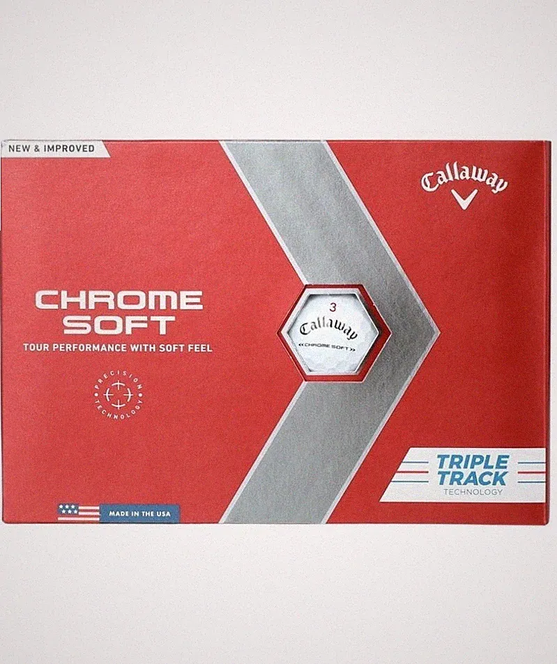 Callaway Chrome Soft Golf Balls White Triple Track Tour Performance Precision